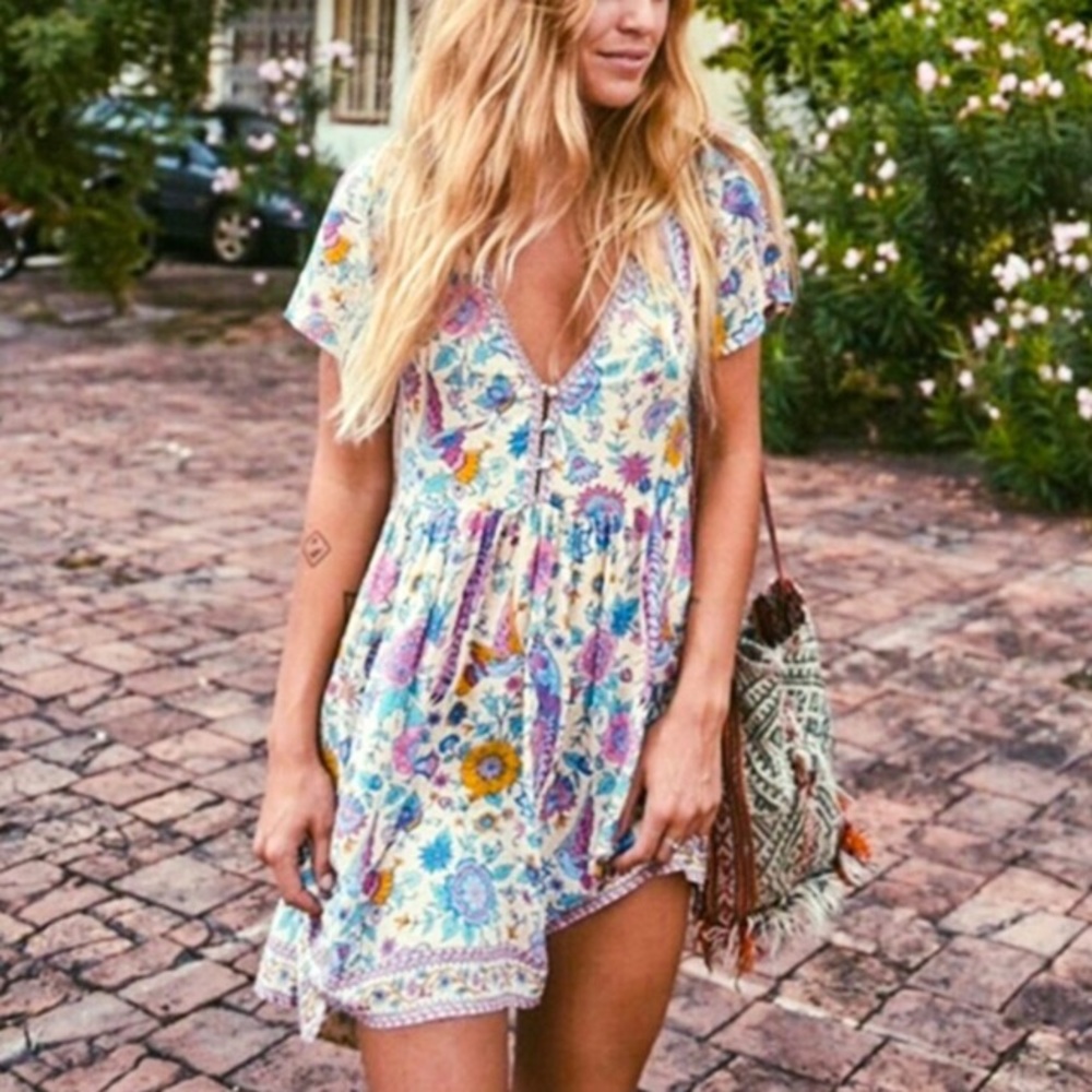 Mini Boho Festival Dress